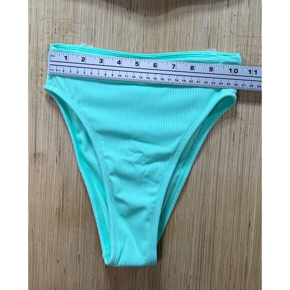 Stoney Clover Ln - Women's High-Waisted Two Piece Bikini In Light - Green - XXS - Picture 9 of 16